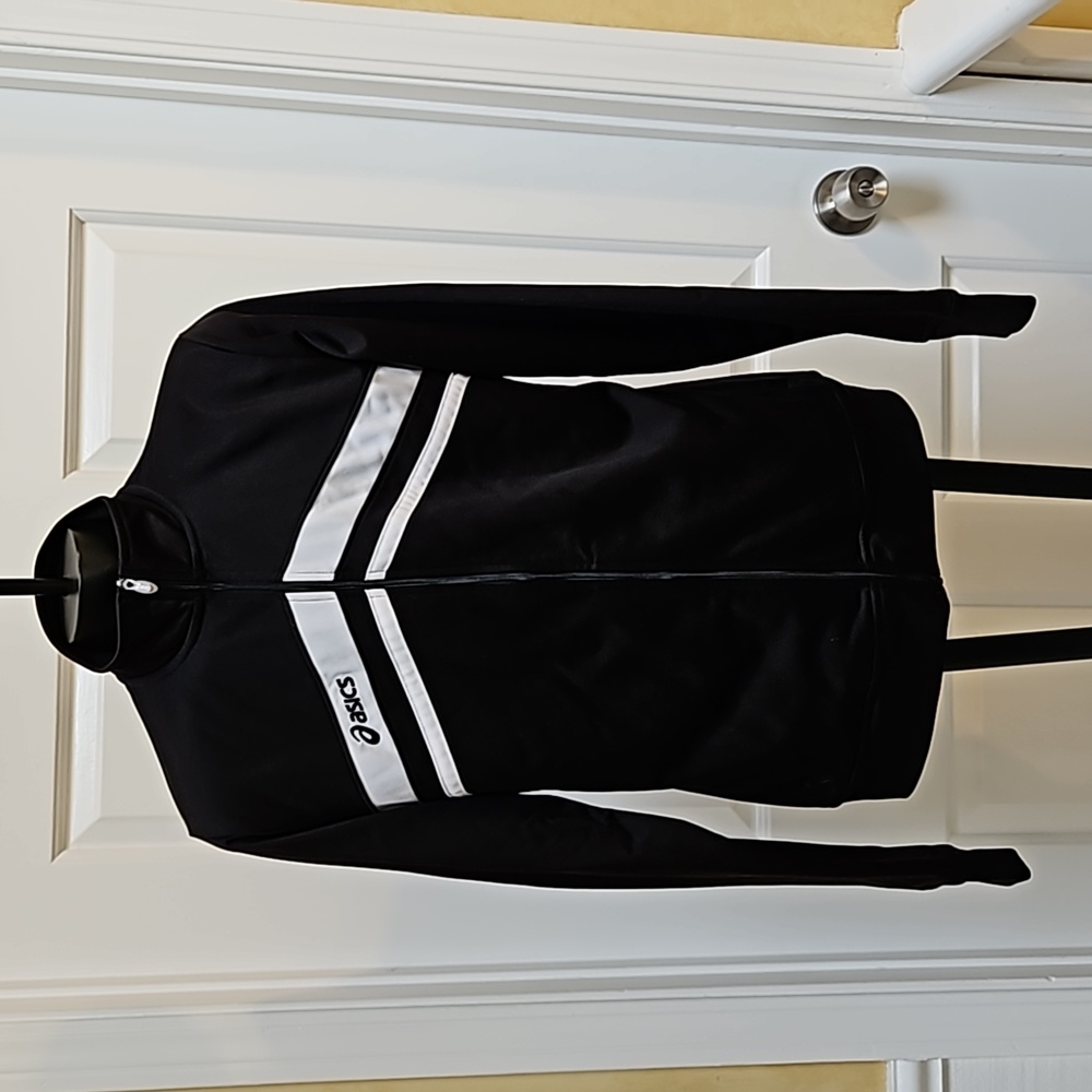 ASICS Zip up Club Knit Athletic Workout Running Jacket, Sweatshirt - S
